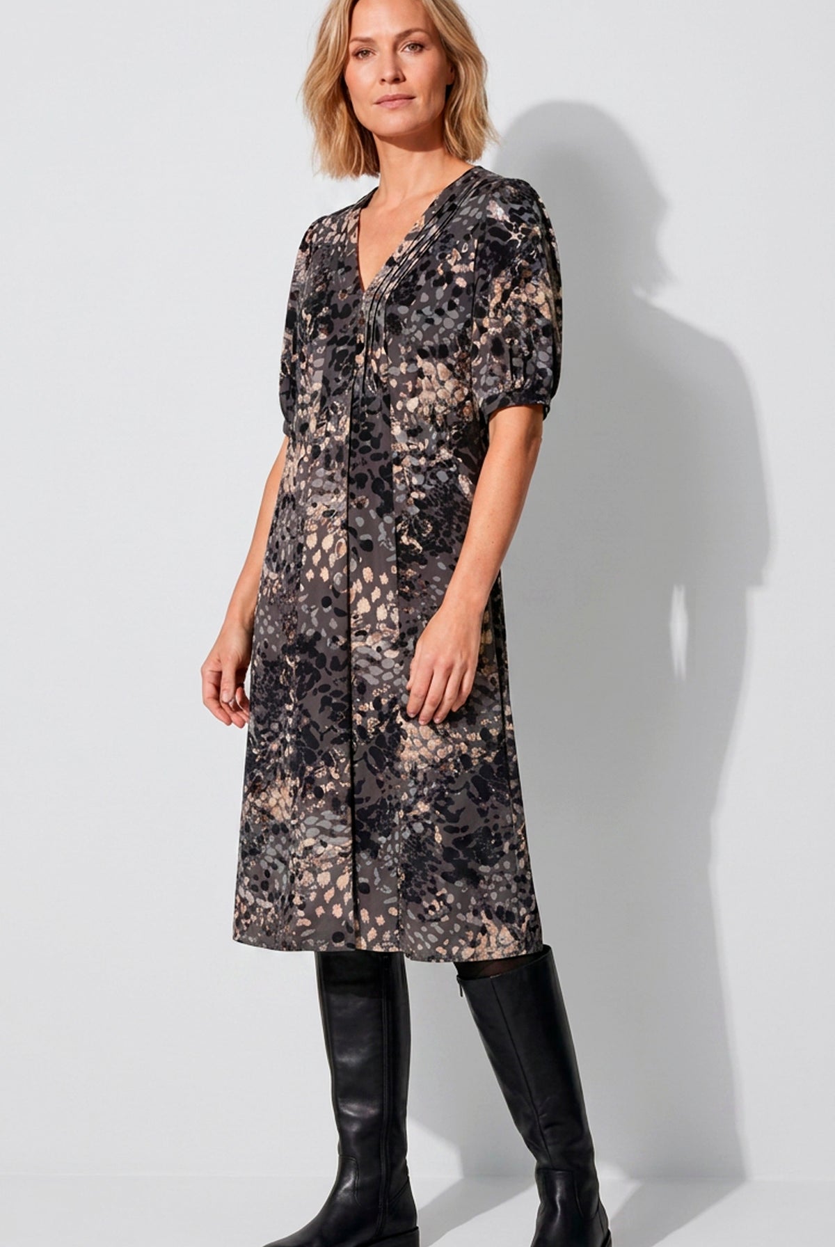 Jo dress ½ sleeve Grey - 17375