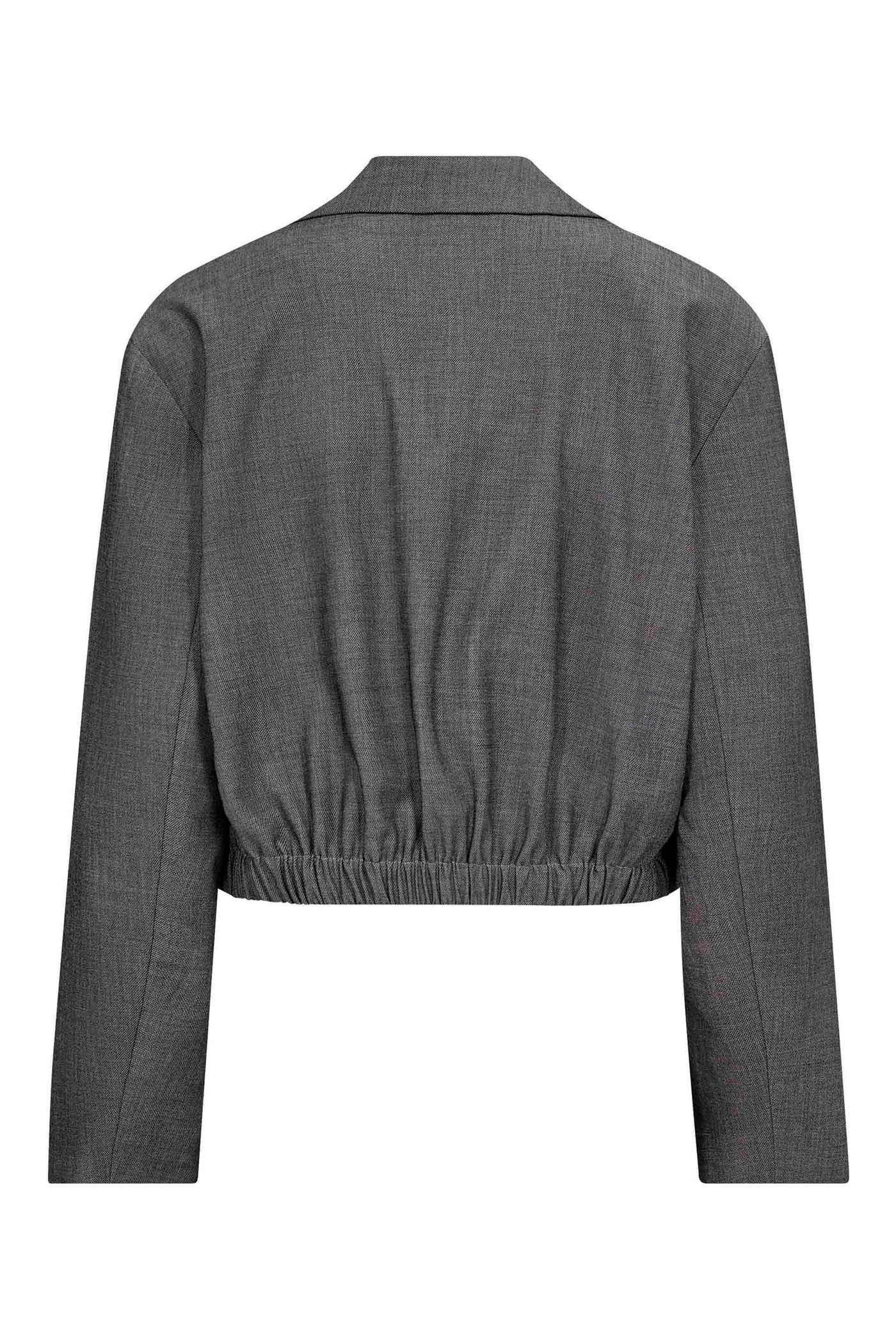 JackyCC Crop Blazer 65003-Mid Grey - 500289