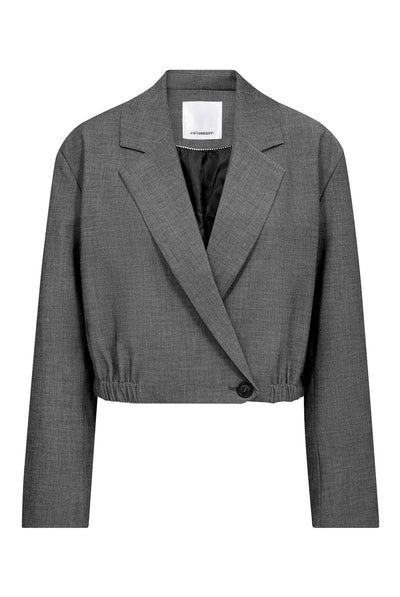 JackyCC Crop Blazer 65003-Mid Grey - 500289 Thumbnail