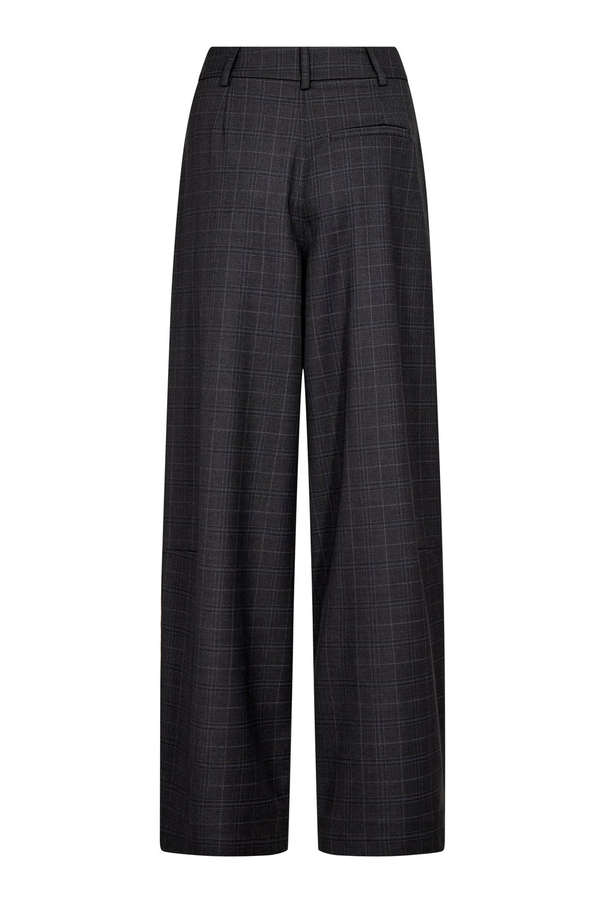 EloraCC Check Barrel Pant 65002-Dark Grey - 500307