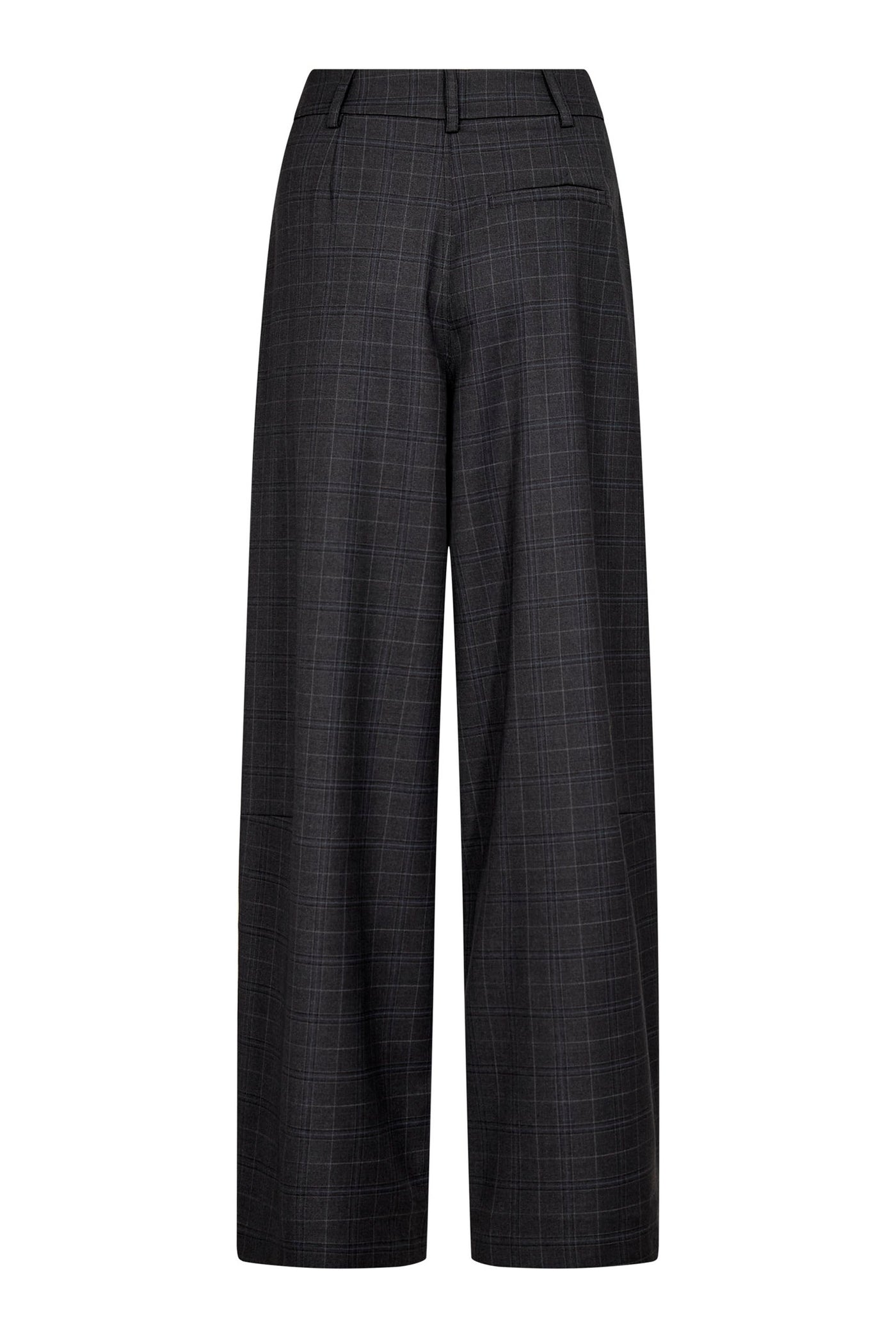 EloraCC Check Barrel Pant 65002-Dark Grey - 500307