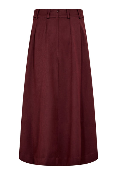 TerryCC Pleat Skirt 30005-Wine Red - 500363 Thumbnail