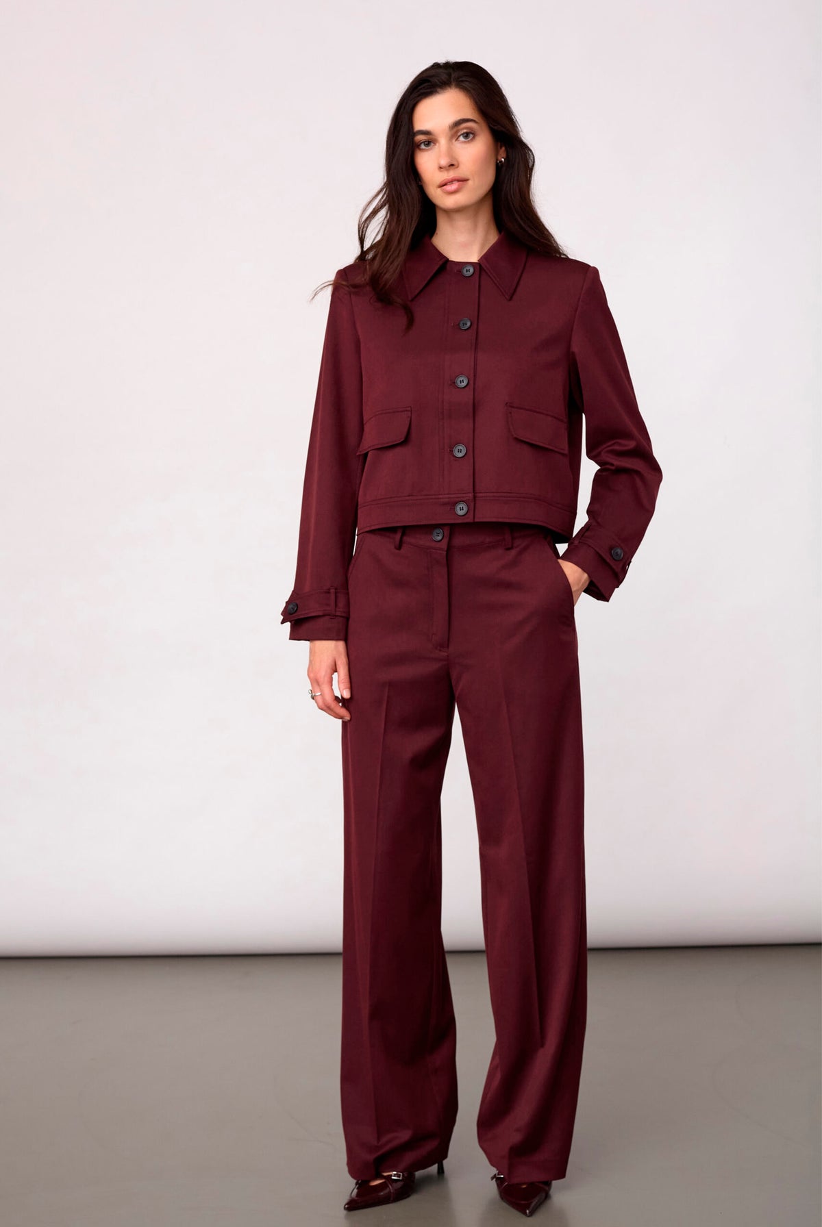 30325 TerryCC Jacket 30005-Wine Red - 500364