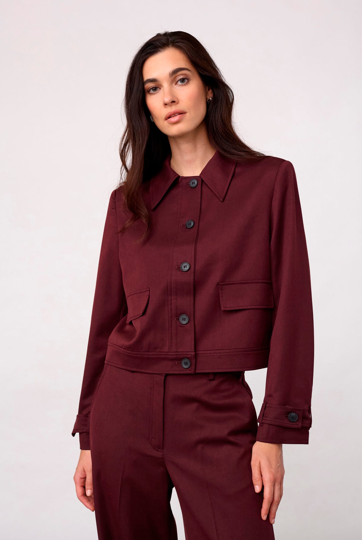 30325 TerryCC Jacket 30005-Wine Red - 500364