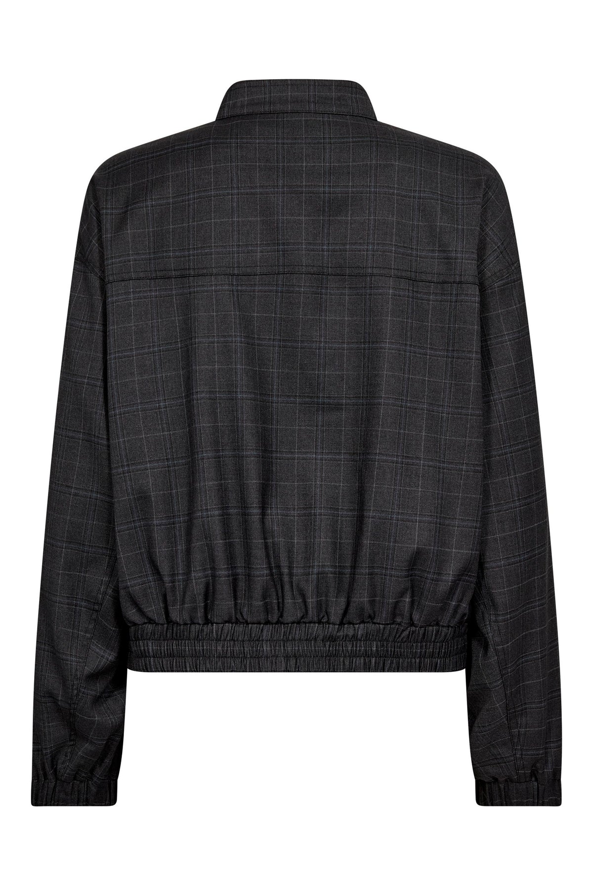 EloraCC Check Jacket 65002-Dark Grey - 500303
