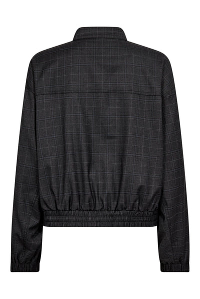 EloraCC Check Jacket 65002-Dark Grey - 500303 Thumbnail