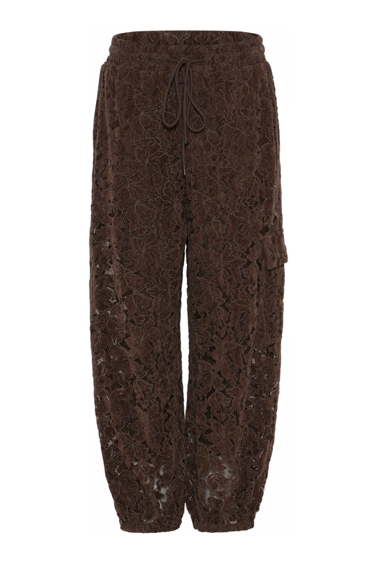 Ivi, 7/8 cargo lace pants 2981-ChocoBrown - 62042/8047