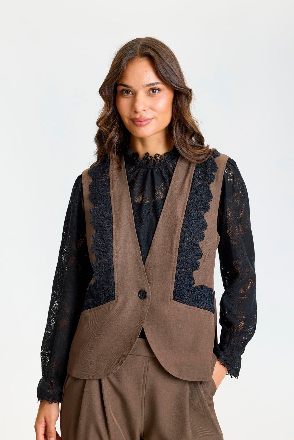 Loren vest Brown - 17271