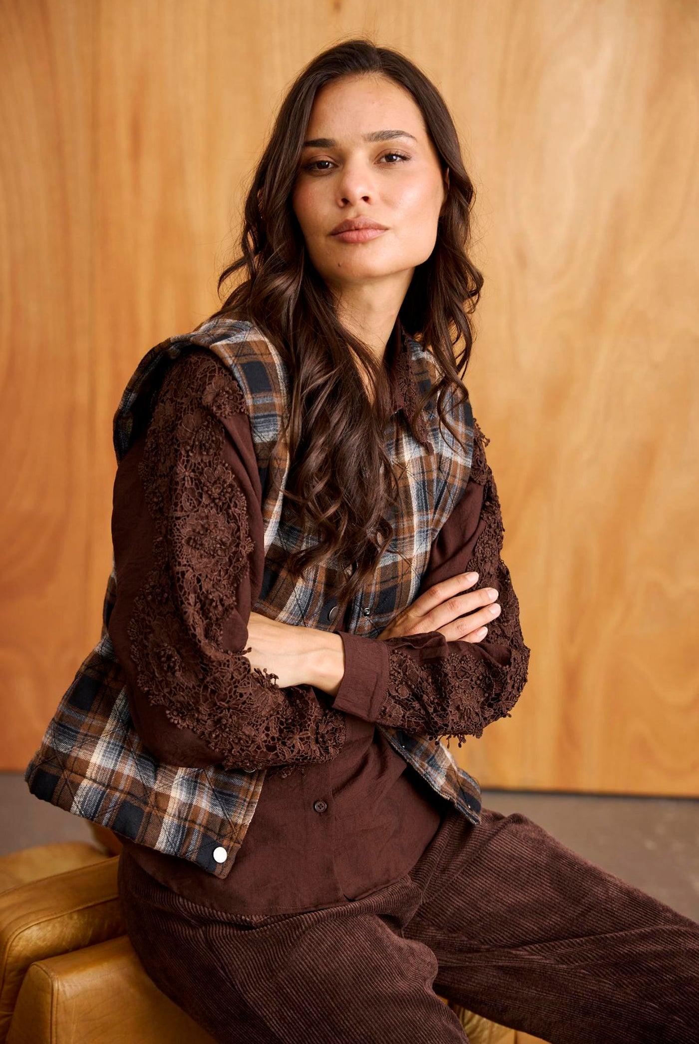 Althea shirt COFFEE - 17289