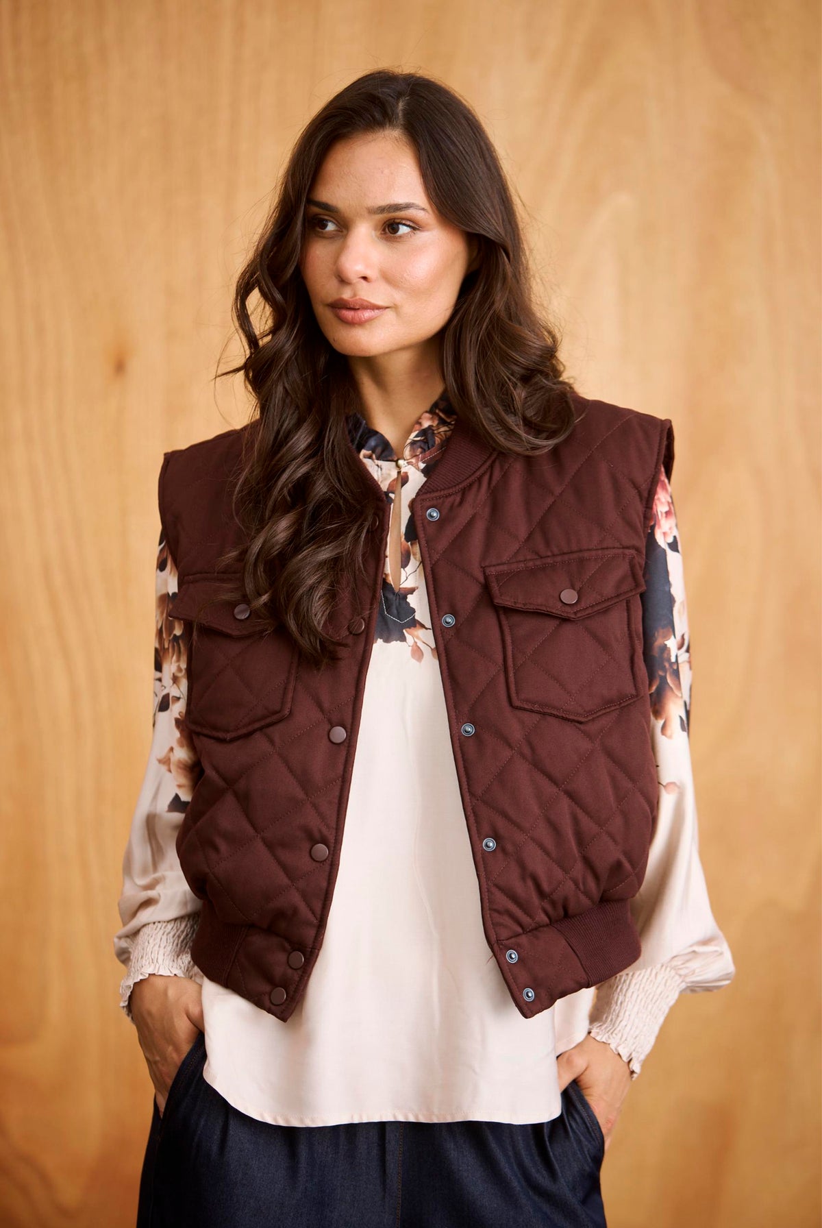 Davina vest AUBERGINE - 17275