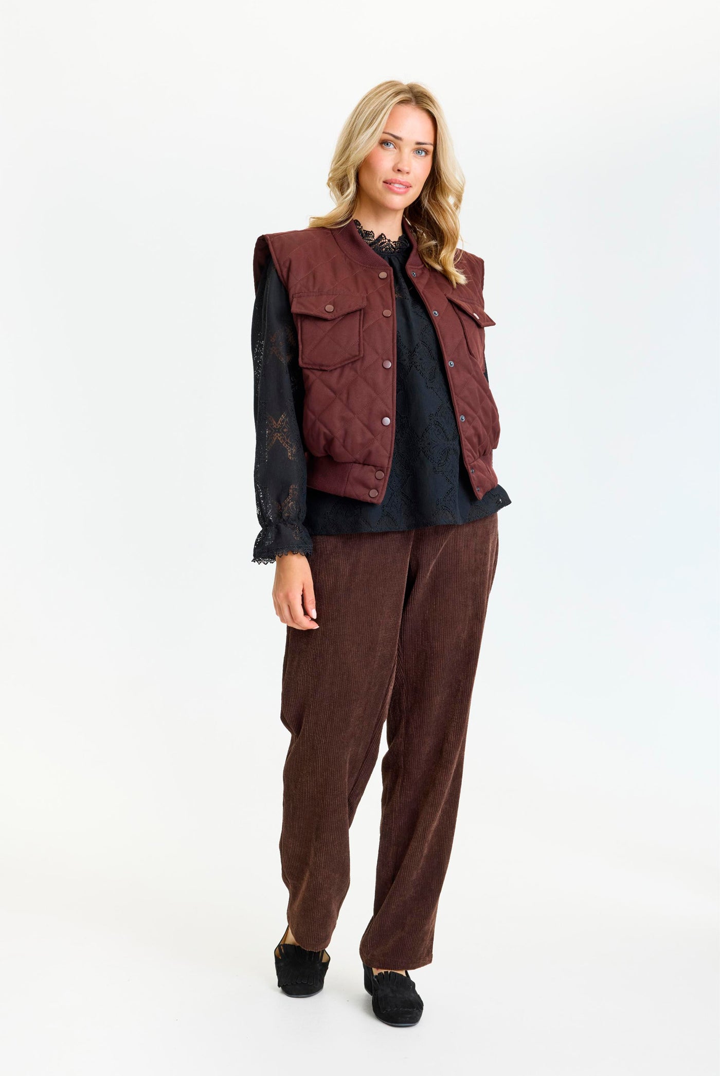 Davina vest AUBERGINE - 17275