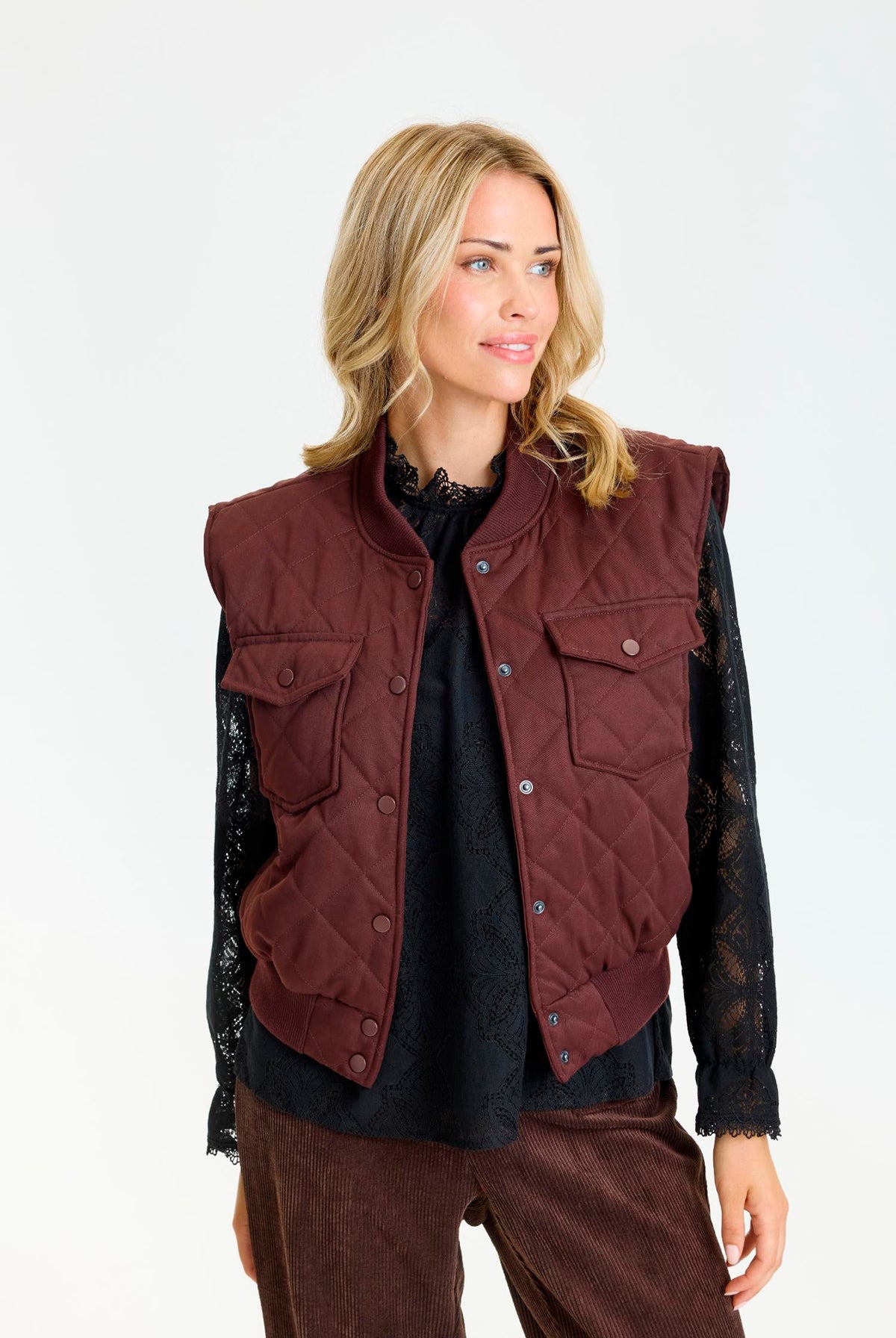 Davina vest AUBERGINE - 17275