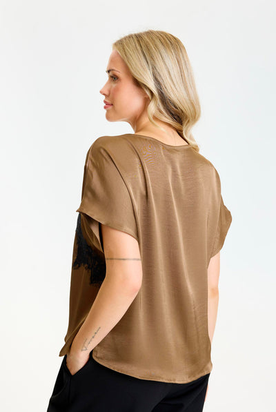 Faye blouse Brown - 17288 Thumbnail