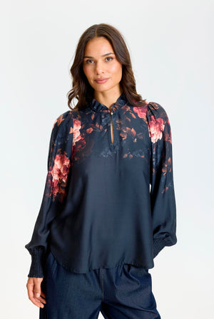 Freecia blouse DARK BLUE - 17301
