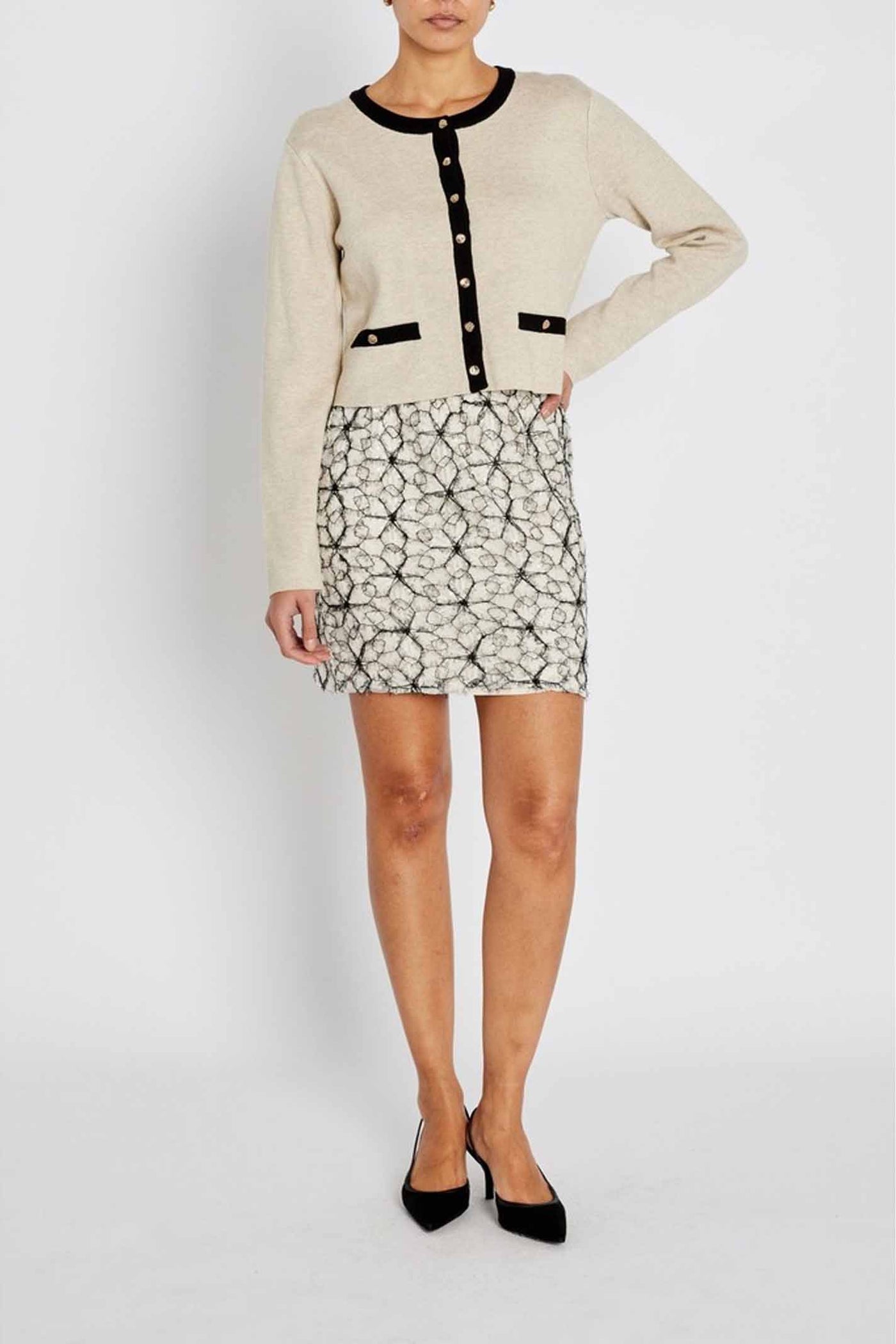 ManicariaBBJoanas skirt Cream / Black - BBW4905
