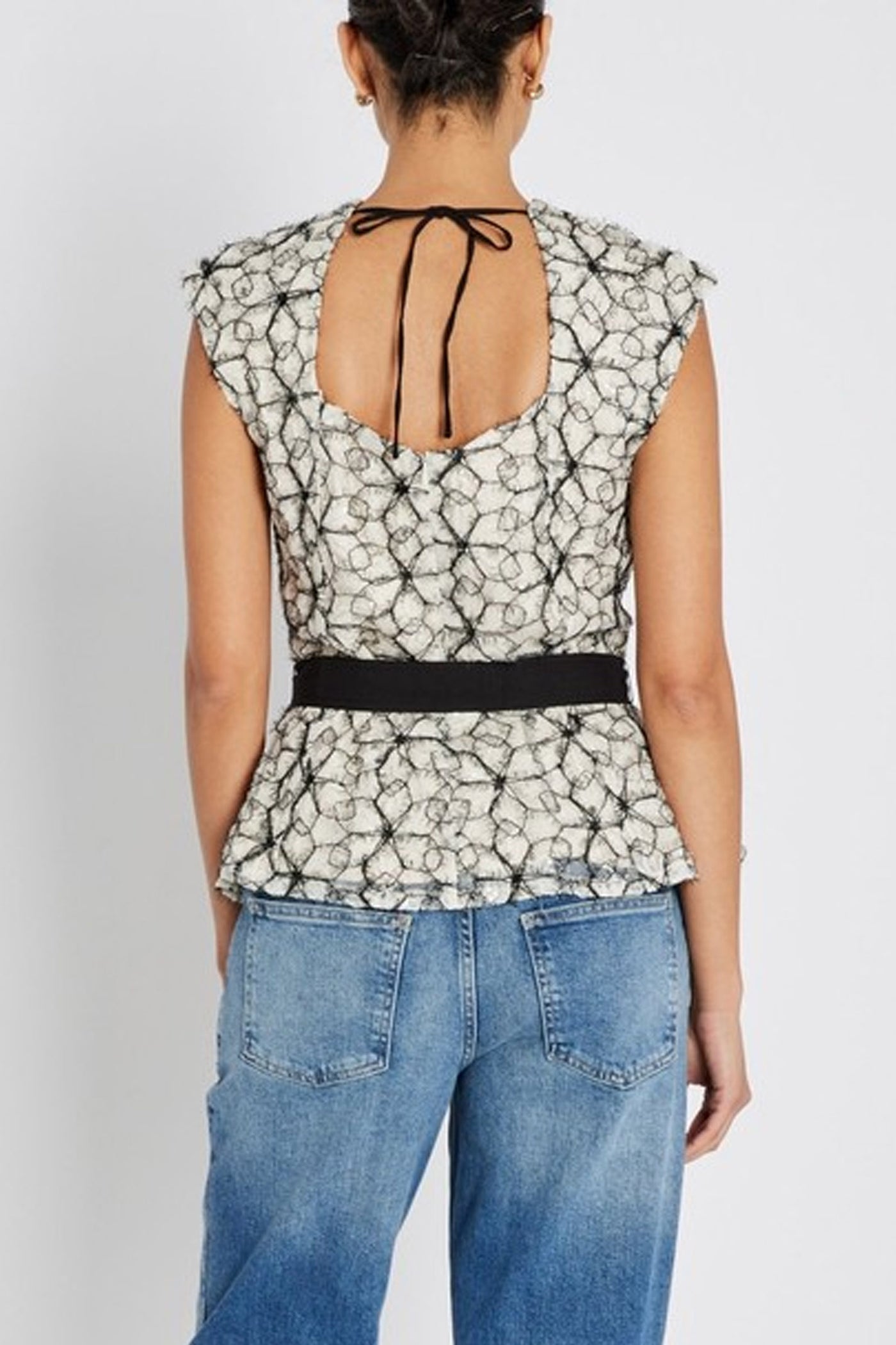 Manicariabboriia Blouse Cream / Black - BBW4906