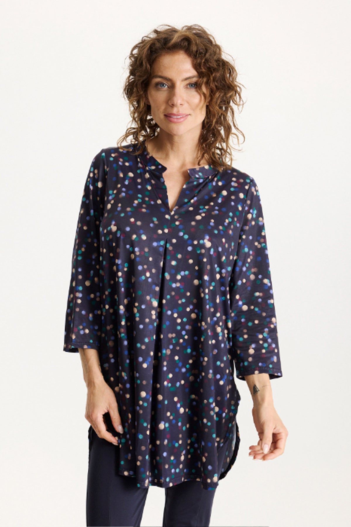 Maracollina tunic 3/4 sleeves Multi Blue - 16872