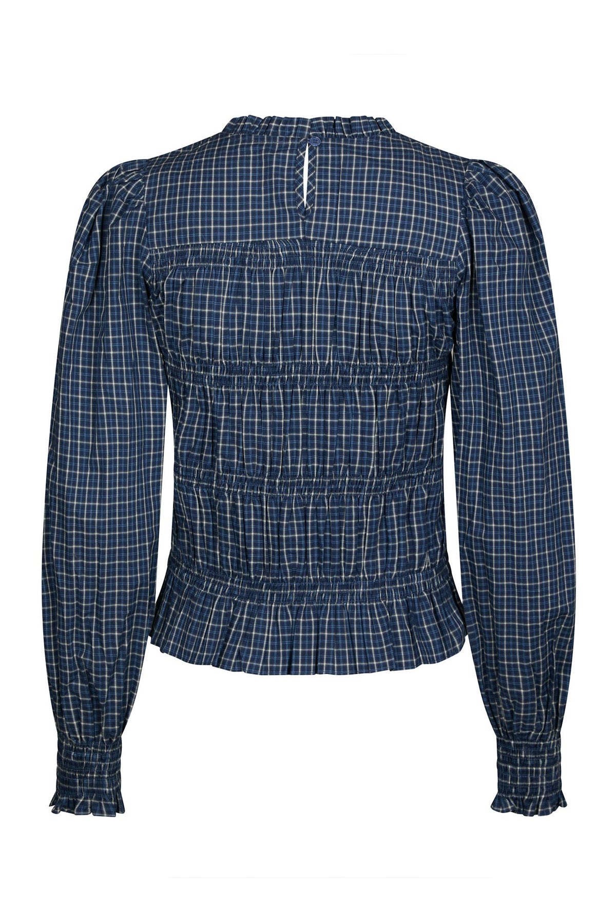 Marcia Check Blouse Blue - 166893