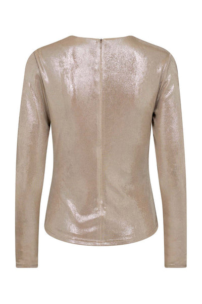 MargotCC Drape Blouse 127-Champagne - 33204 Thumbnail