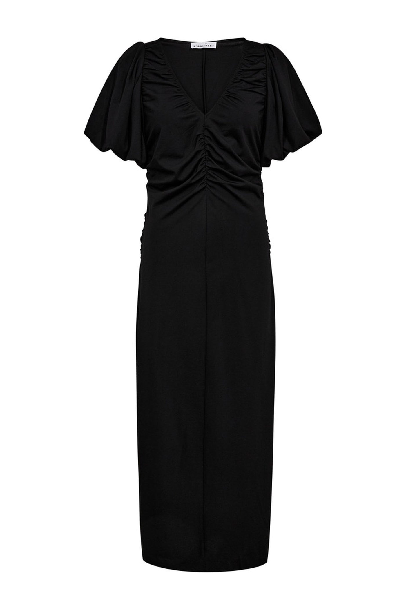Marise Drape Dress Black - HL10477