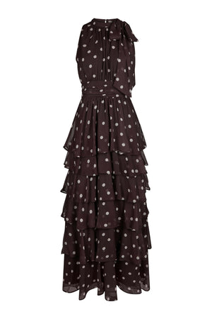 Marli Big Dot Dress Brown - 167758