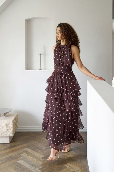 Marli Big Dot Dress Brown - 167758 Thumbnail
