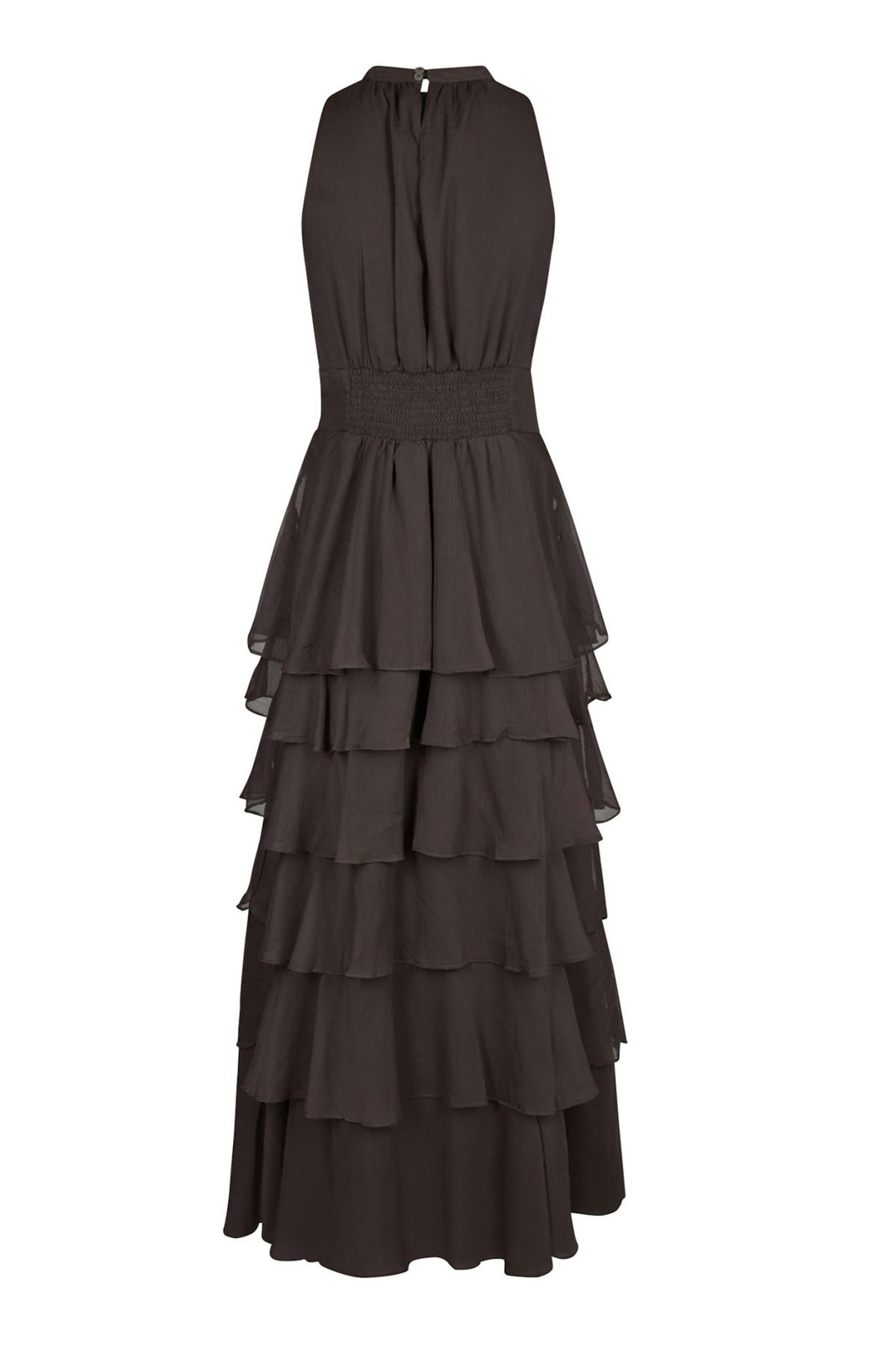 Marli Solid Chiffon Dress Dusty Brown - 165640