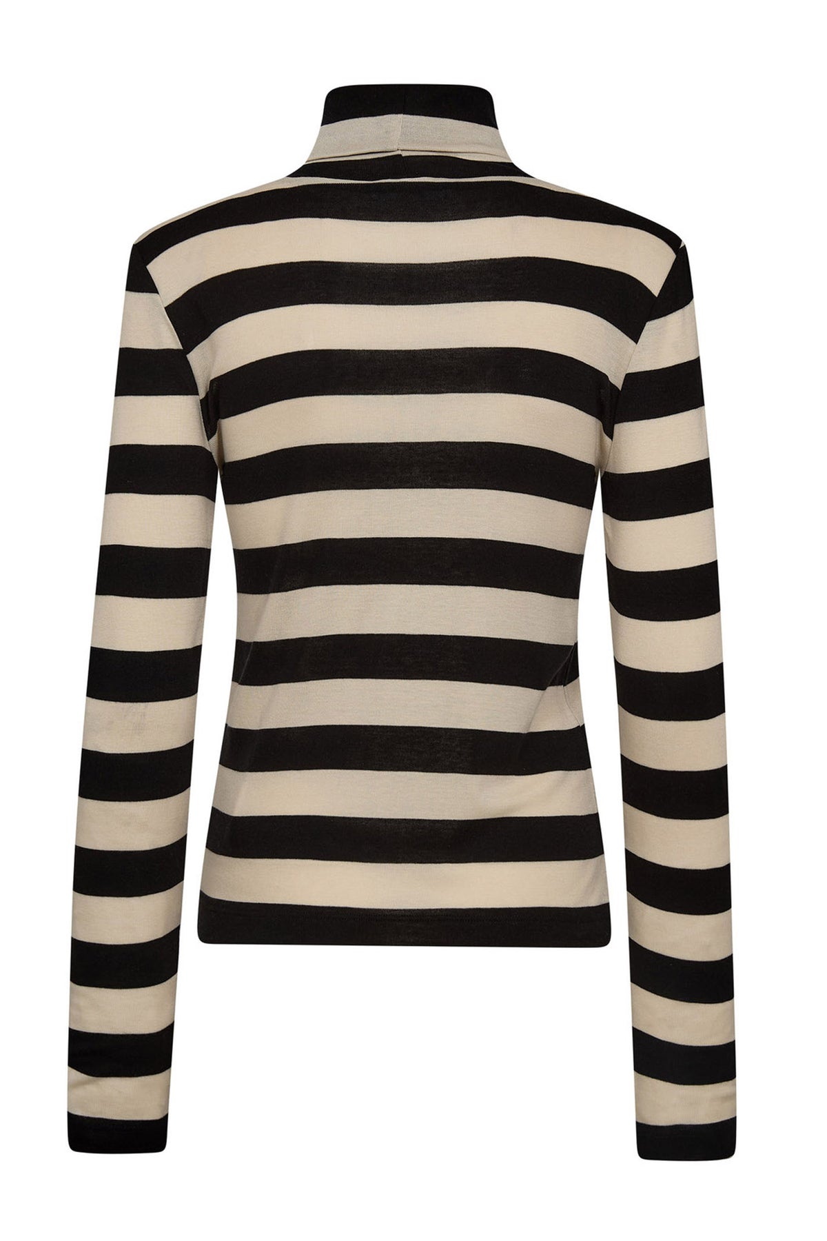 MasonCC Stripe RollNeck Blouse 19996-BoneBlack - 33194