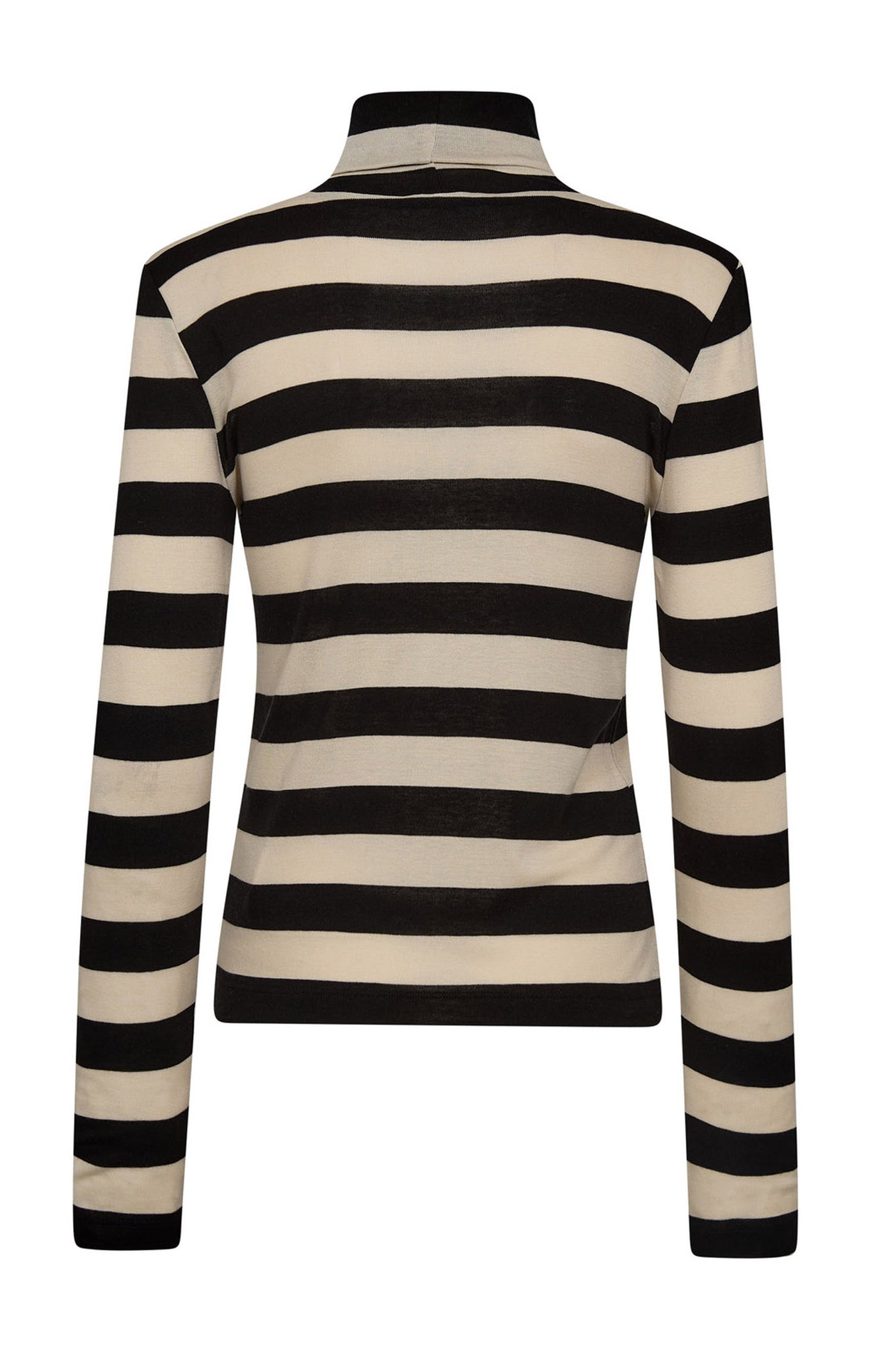 MasonCC Stripe RollNeck Blouse 19996-BoneBlack - 33194