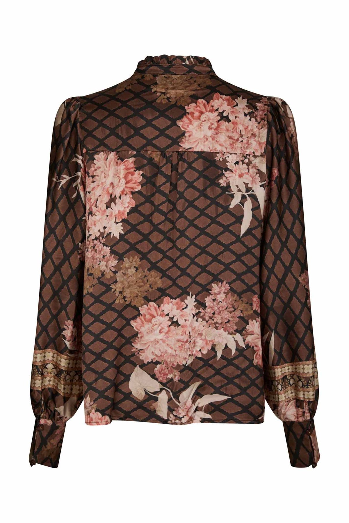 Massima Botanical Border Blous Black - 167029