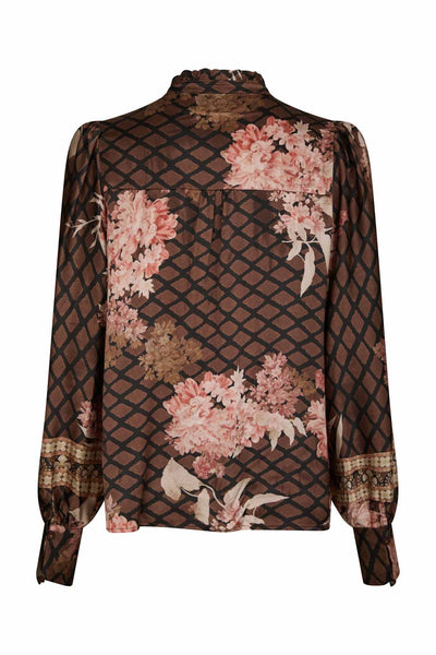 Massima Botanical Border Blous Black - 167029 Thumbnail