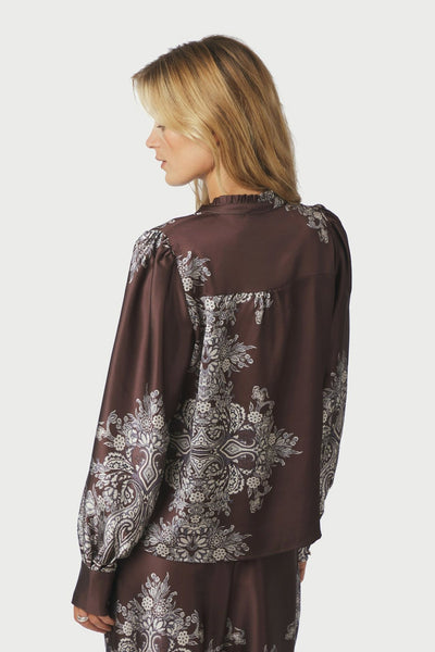 Massima Paisley Border Dark brown - 160960 Thumbnail
