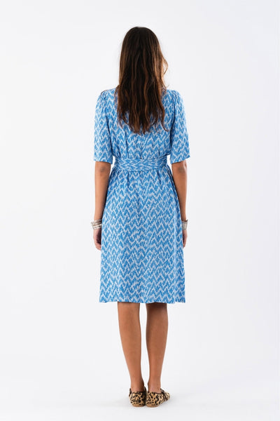 Matall Midi Dress Ss 20 Blue - 26242-3008 Thumbnail