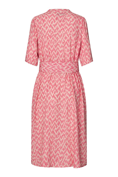Matall Midi Dress Ss PINK - 26242-3008 Thumbnail