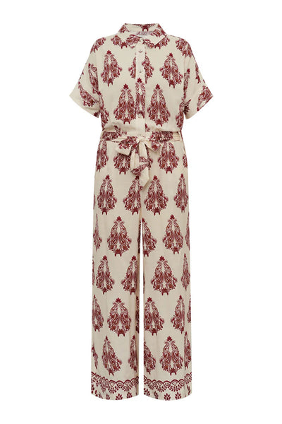 Mathildell Jumpsuit Ss Creme - 26256-4000 Thumbnail