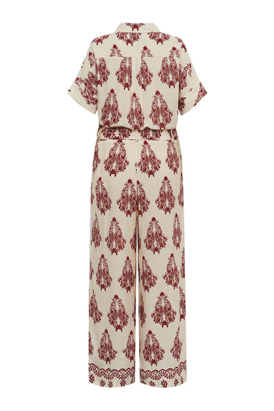 Mathildell Jumpsuit Ss Creme - 26256-4000 Thumbnail