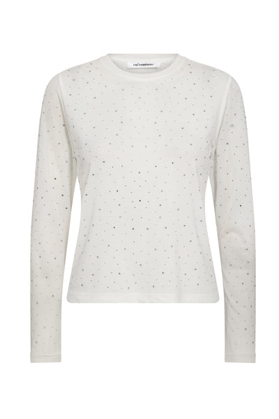 MaxiCC Crystal Mesh Blouse 4000-White - 33117 Thumbnail