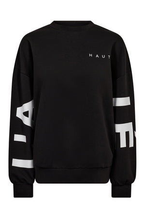 Maxi Split Logo Sweat Black/ White Print - HL10413
