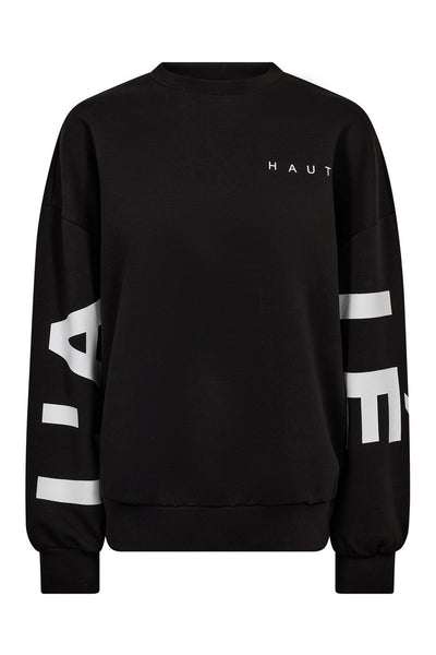 Maxi Split Logo Sweat Black/ White Print - HL10413 Thumbnail