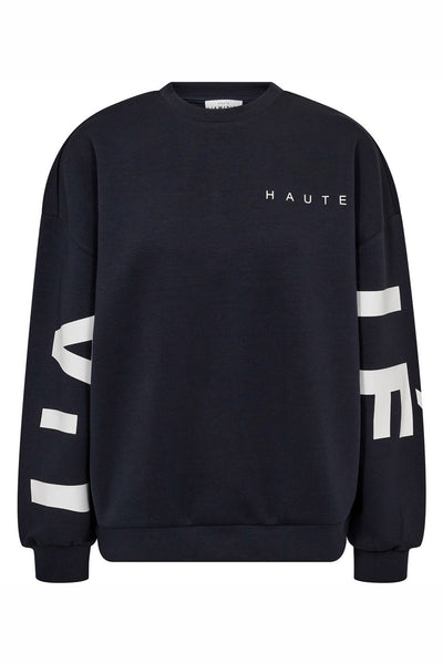 Maxi Split Logo Sweat Navy - HL10413 Thumbnail