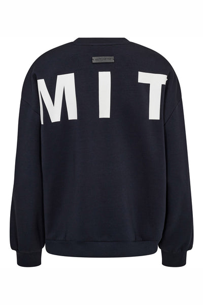 Maxi Split Logo Sweat Navy - HL10413 Thumbnail