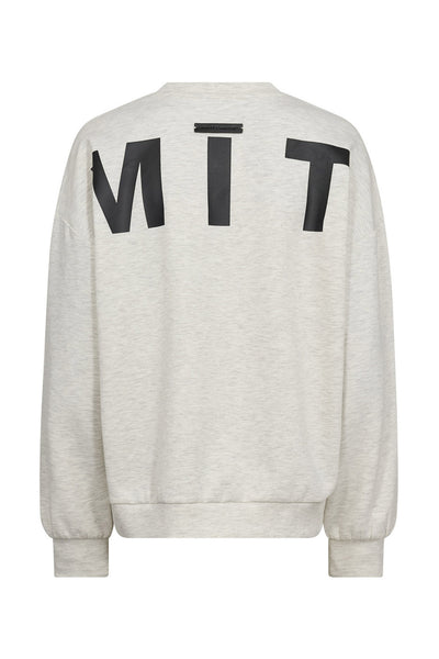 Maxi Split Logo Sweat Pearl Melange - HL10413 Thumbnail