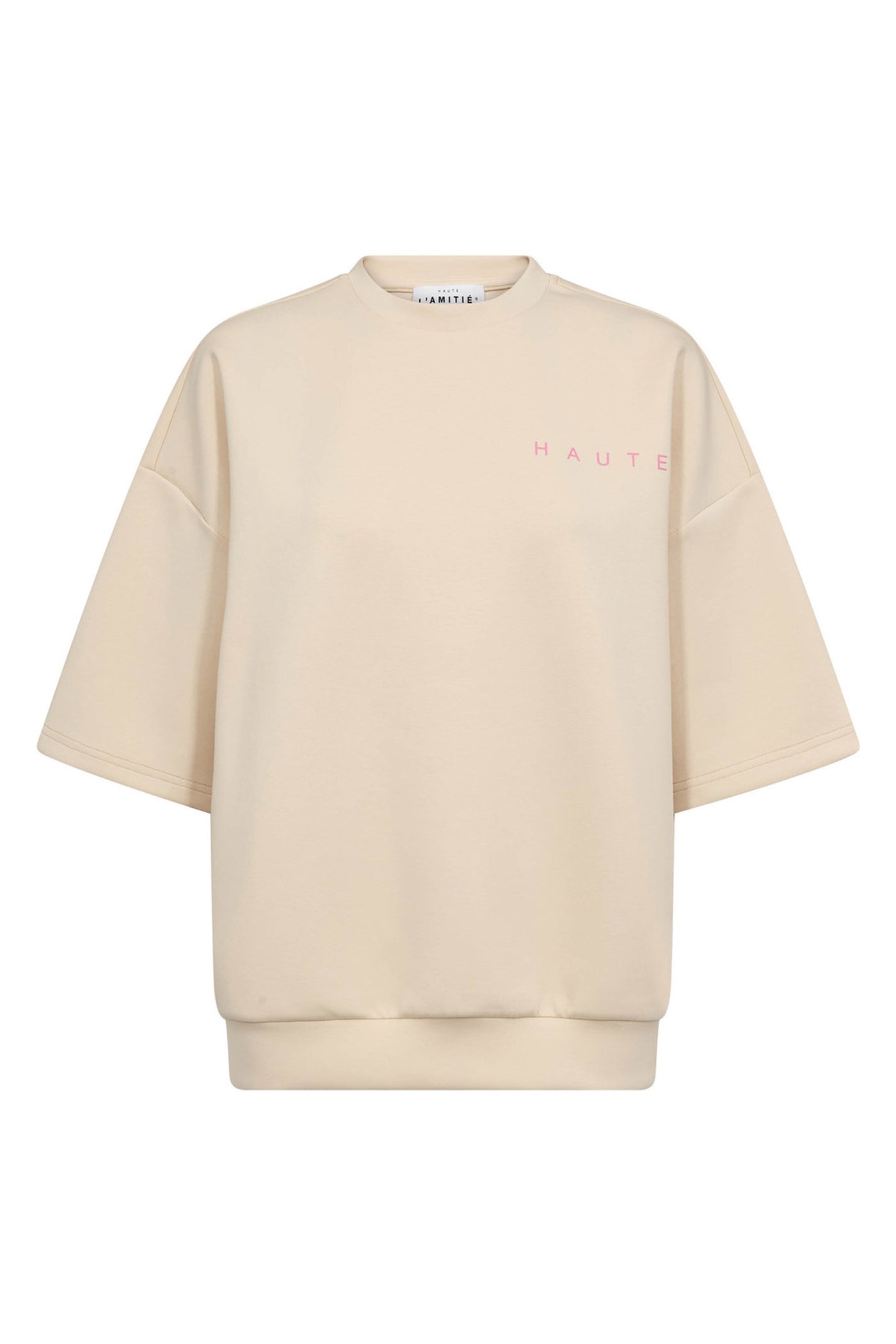 Maxi Split SS Logo Sweat Pearl /Pink - HL10461
