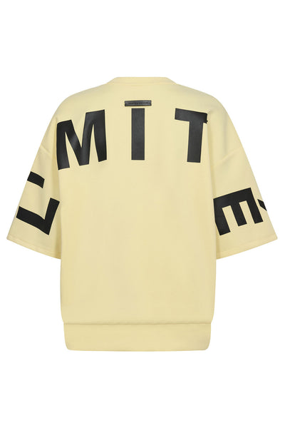 Maxi Split Ss Logo Sweat PALE YELLOW - HL10461 Thumbnail