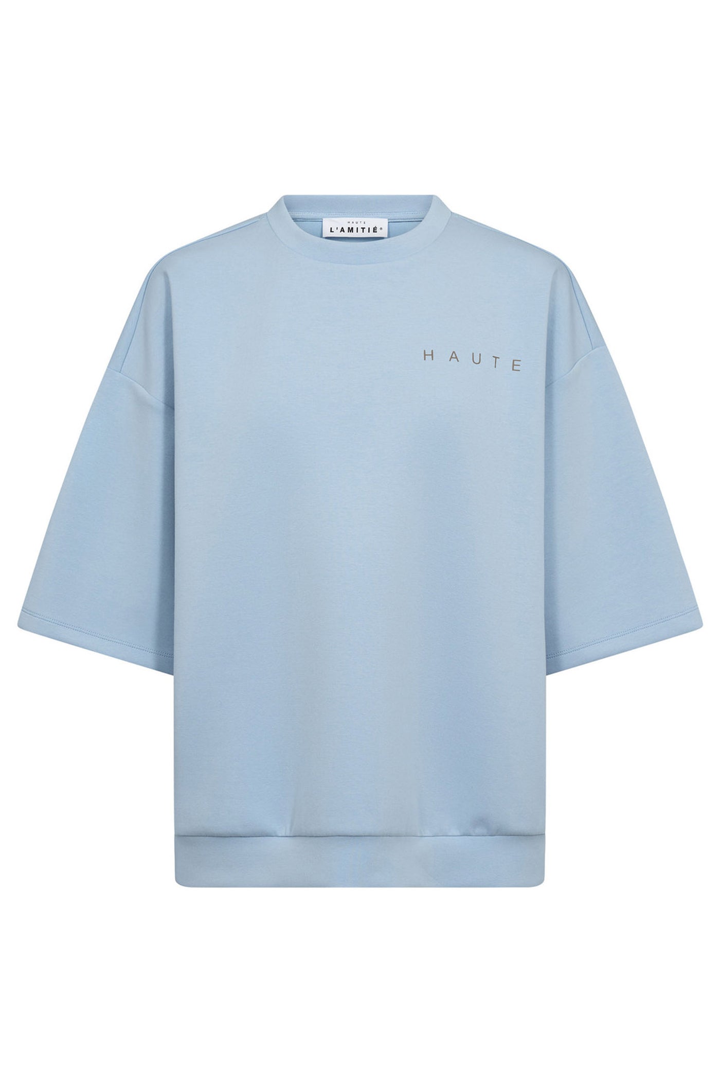 Maxi Split Ss Logo Sweat Pale Blue - HL10461