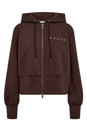 Maxi Split Zip Hoodie Mocca - HL10523
