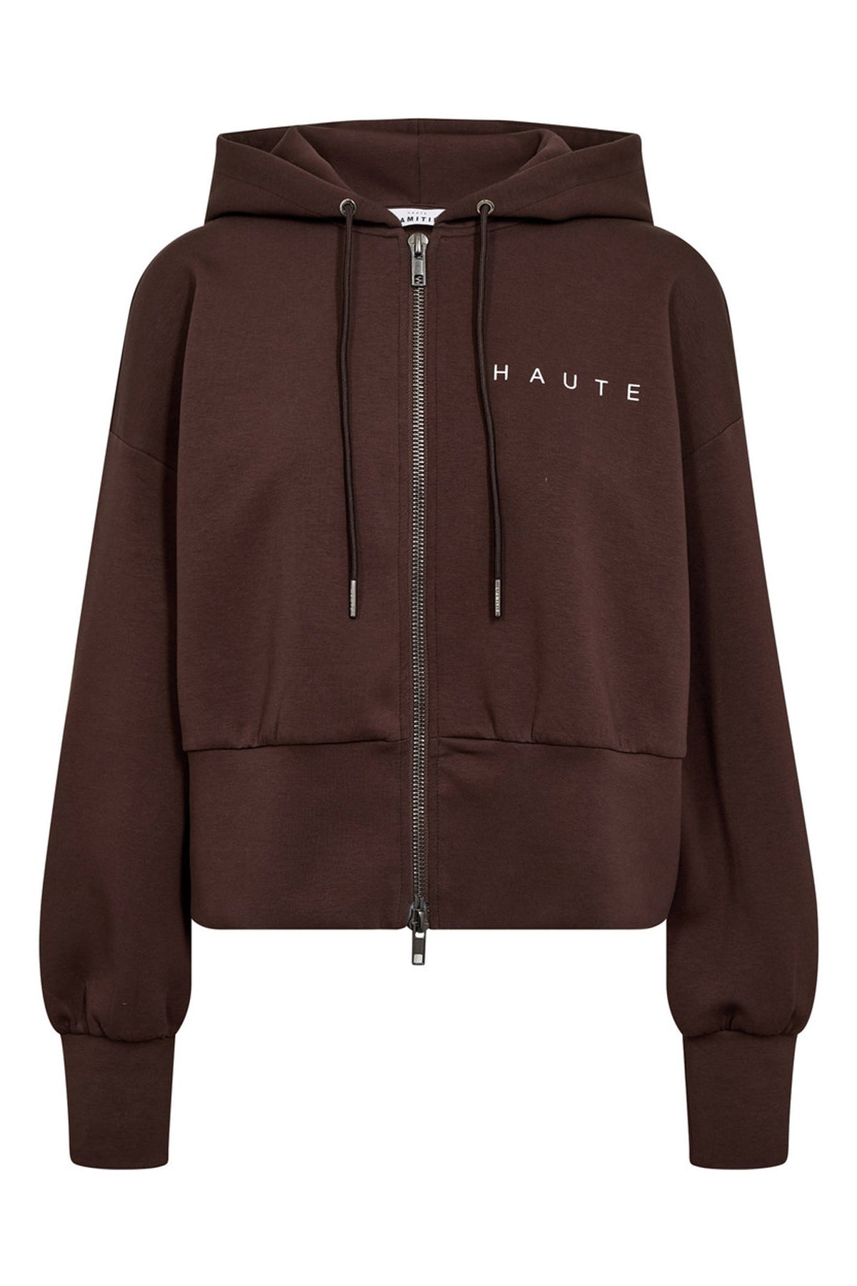 Maxi Split Zip Hoodie Mocca - HL10523