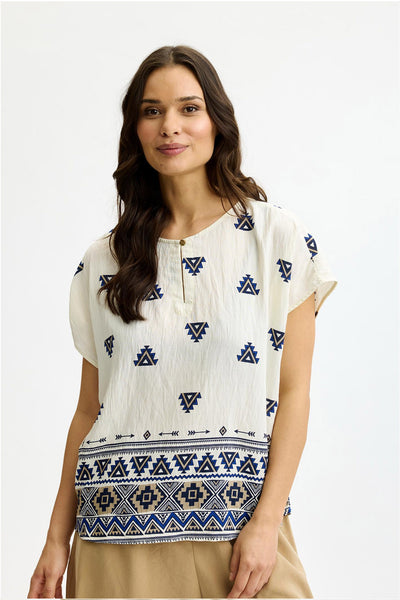 Maya blouse Blue - 17164 Thumbnail