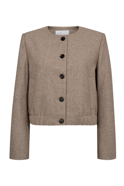 MeeraCC Bomber Jacket 154-Walnut - 30372 Thumbnail