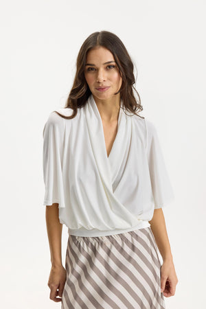 Meline blouse 3/4 sleeves OFF WHITE - 17114